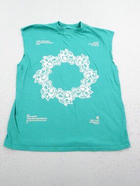 Darc Sport Shirt Mens Medium Green Wolves Bodybuilding Sleeveless Tank Top Gym